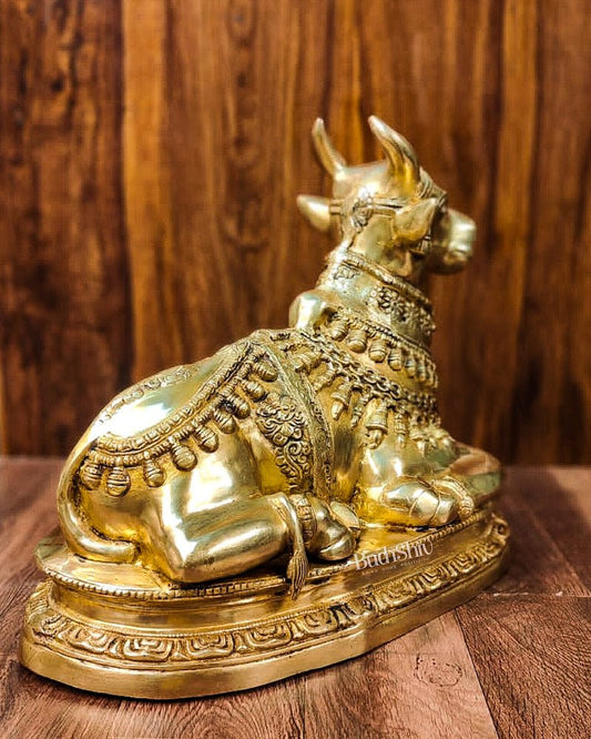 Brass Nandi Sculpture - 20 inch