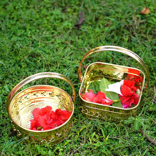 Brass Pooja / Worship Basket
