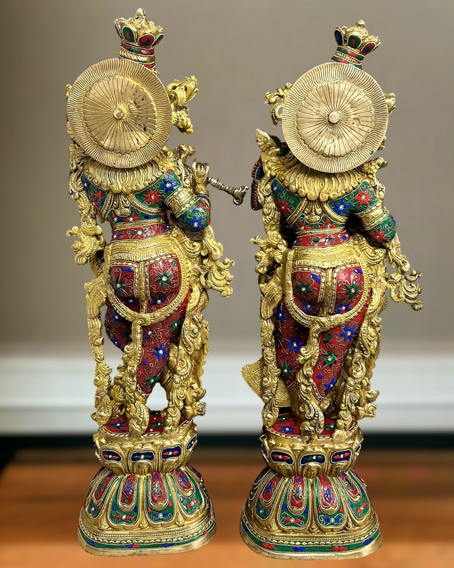 Brass Radha Krishna Idols 29 inch