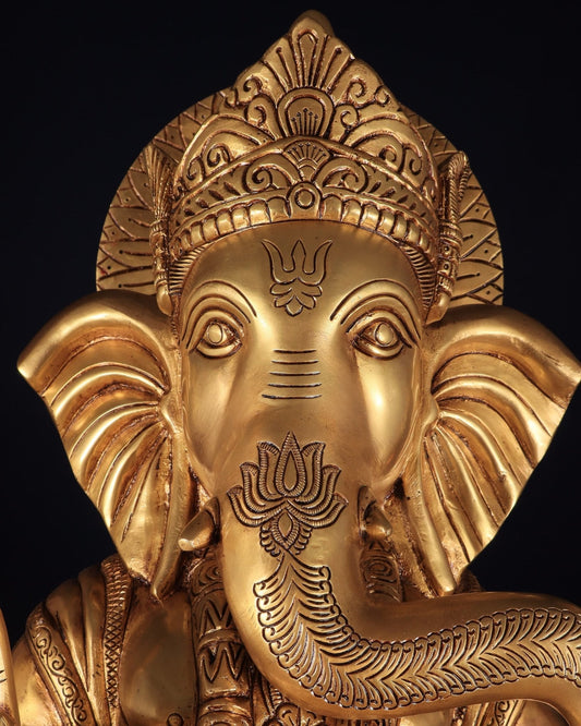 Brass Ganesha large Statue 25"