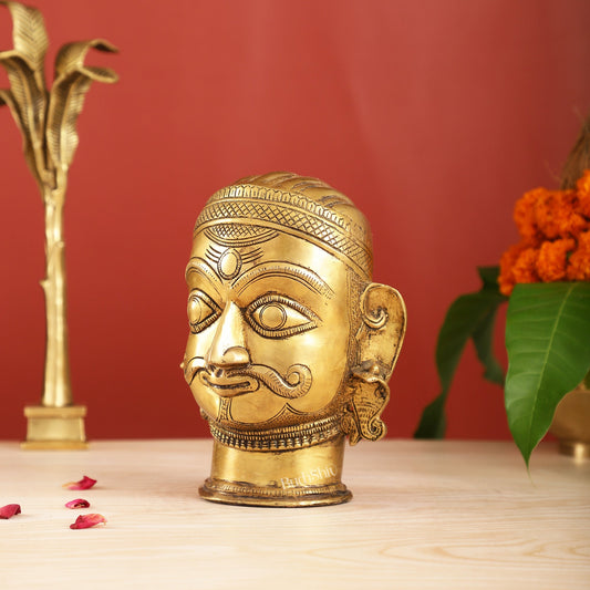 Brass Shiva head mahakaal statue mukhalingam