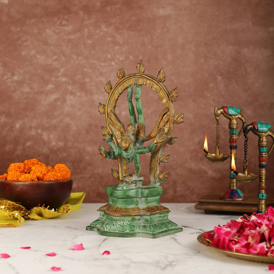 Brass Shiva Nataraja in Vrischikasana 12 inch