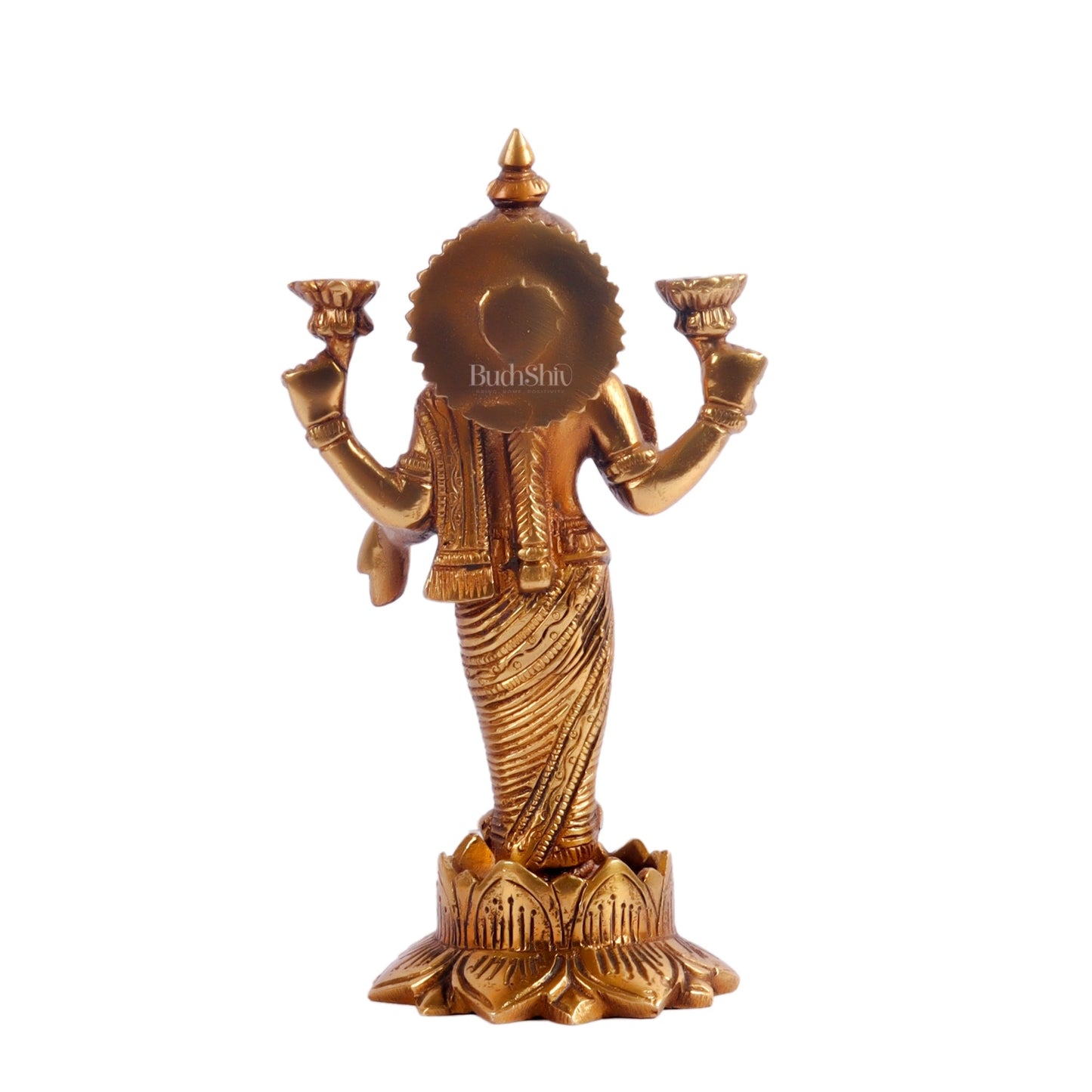 Brass Standing Lakshmi 7"