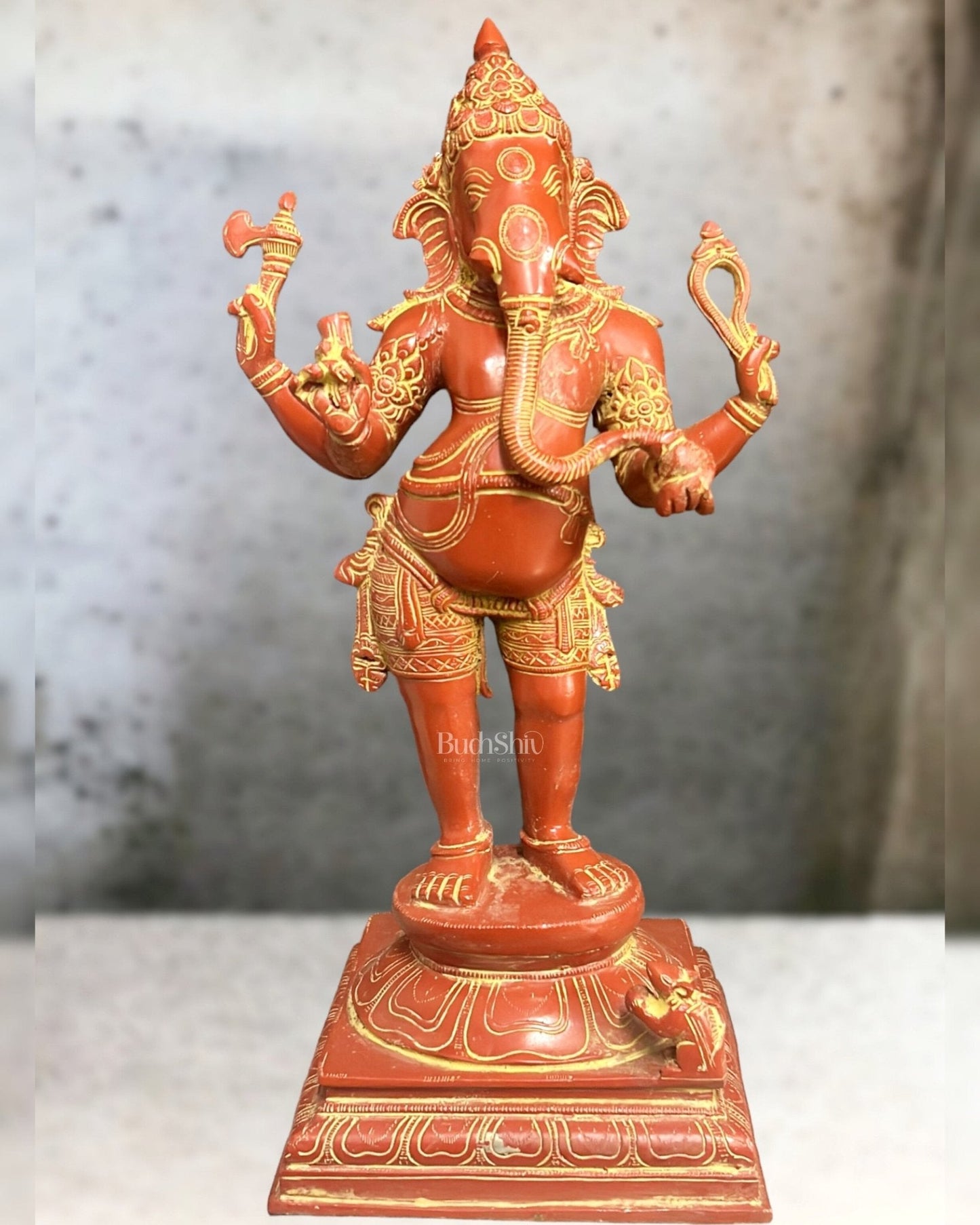 Brass Standing Lord Ganesha Statue - 20 "