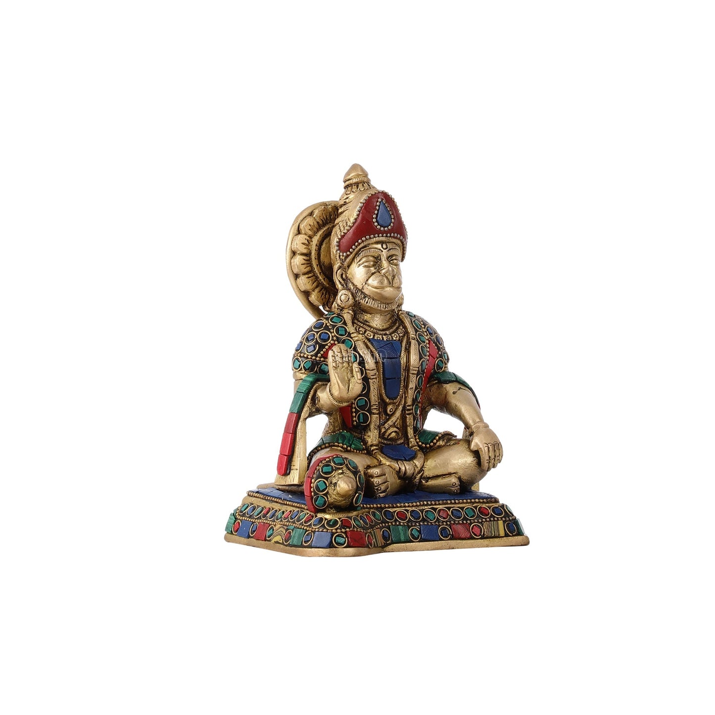Brass superfine Aashirwaad Lord Hanuman murti 6.5 inch