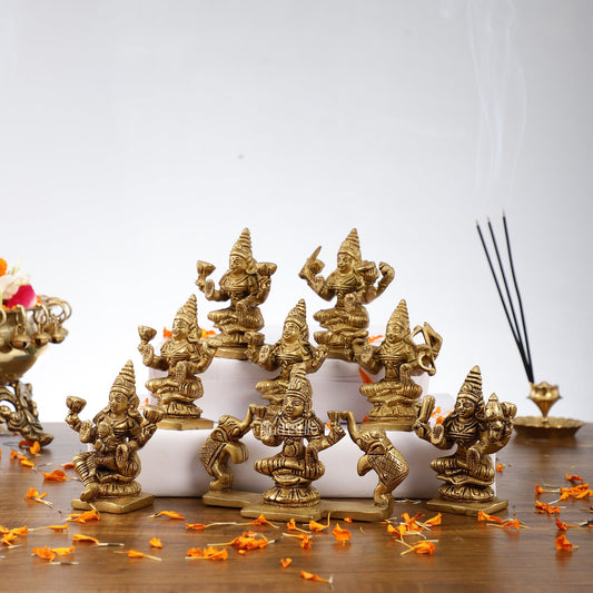 Brass Superfine Ashtalakshmi idols 3.5 inch