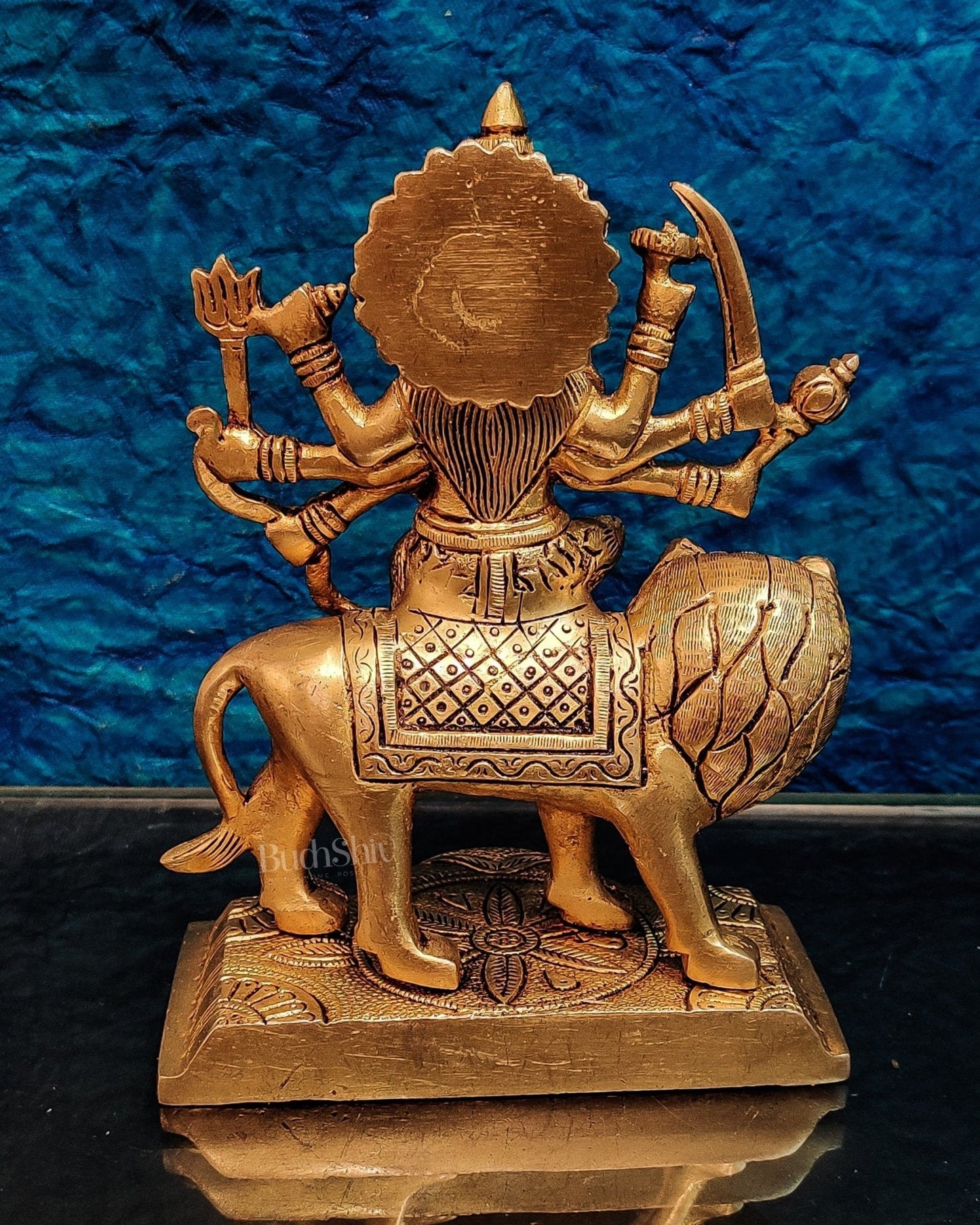 Brass Superfine Durga ma idol | Brass sherawali mata murti 7 "