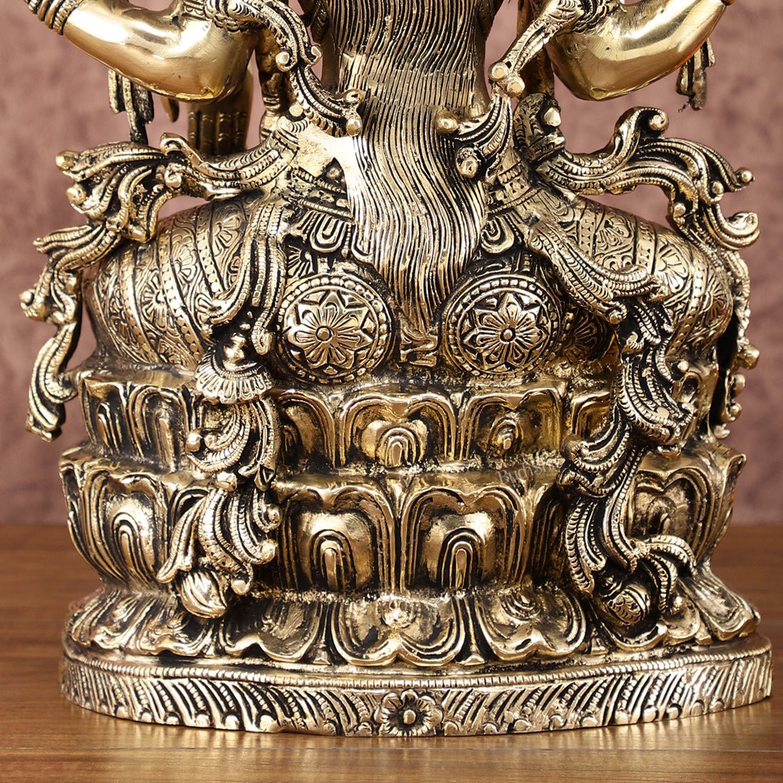 Brass Superfine Goddess Lakshmi Idol | 15 Inch Height | Antique shine