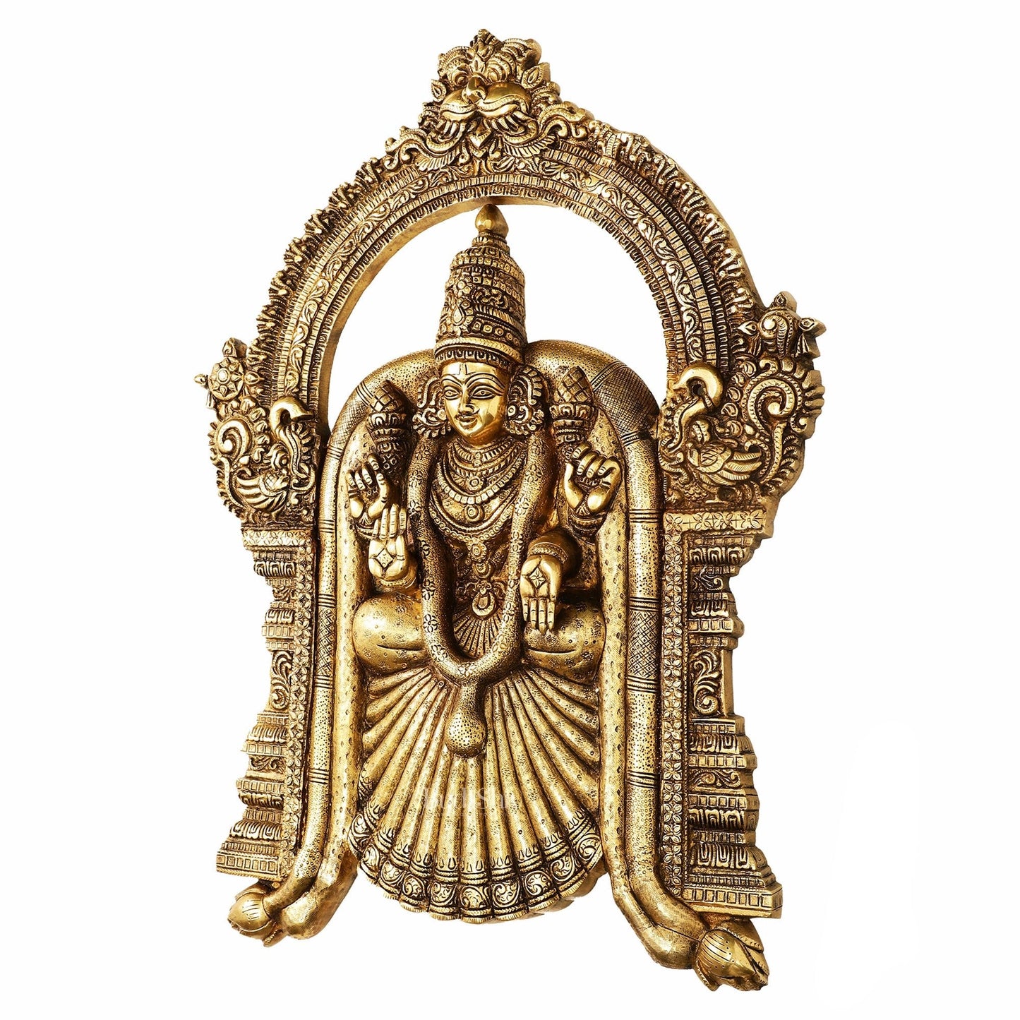 Brass Superfine Goddess Padmavathi Thayar Large Wall Hanging Idol - 26 inch