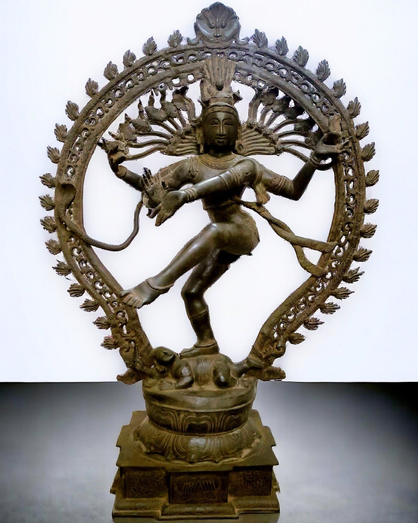 Brass Superfine Handcrafted Nataraja Statue - Sand Finish - 56 Inch