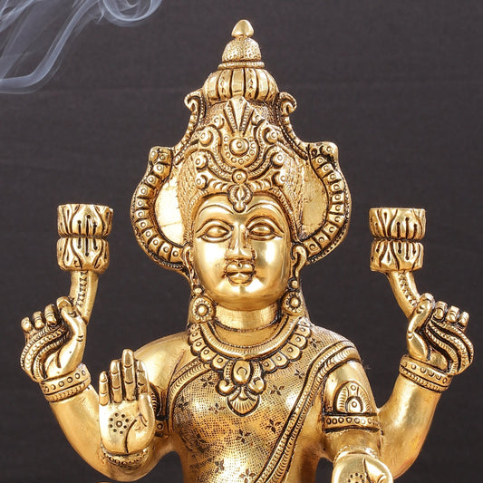 Brass Superfine Lakshmi Idol - 11.5 Inch Statue