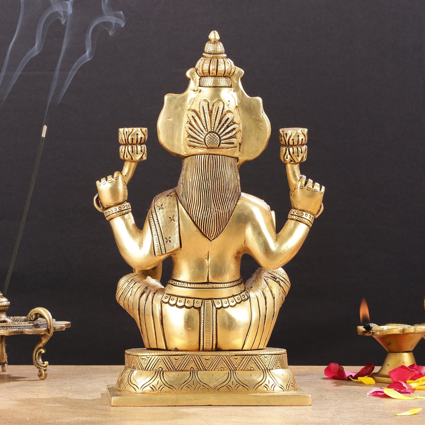 Brass Superfine Lakshmi Idol - 11.5 Inch Statue