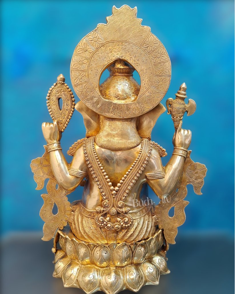 Brass Superfine Large Ganesha Statue 29 inch