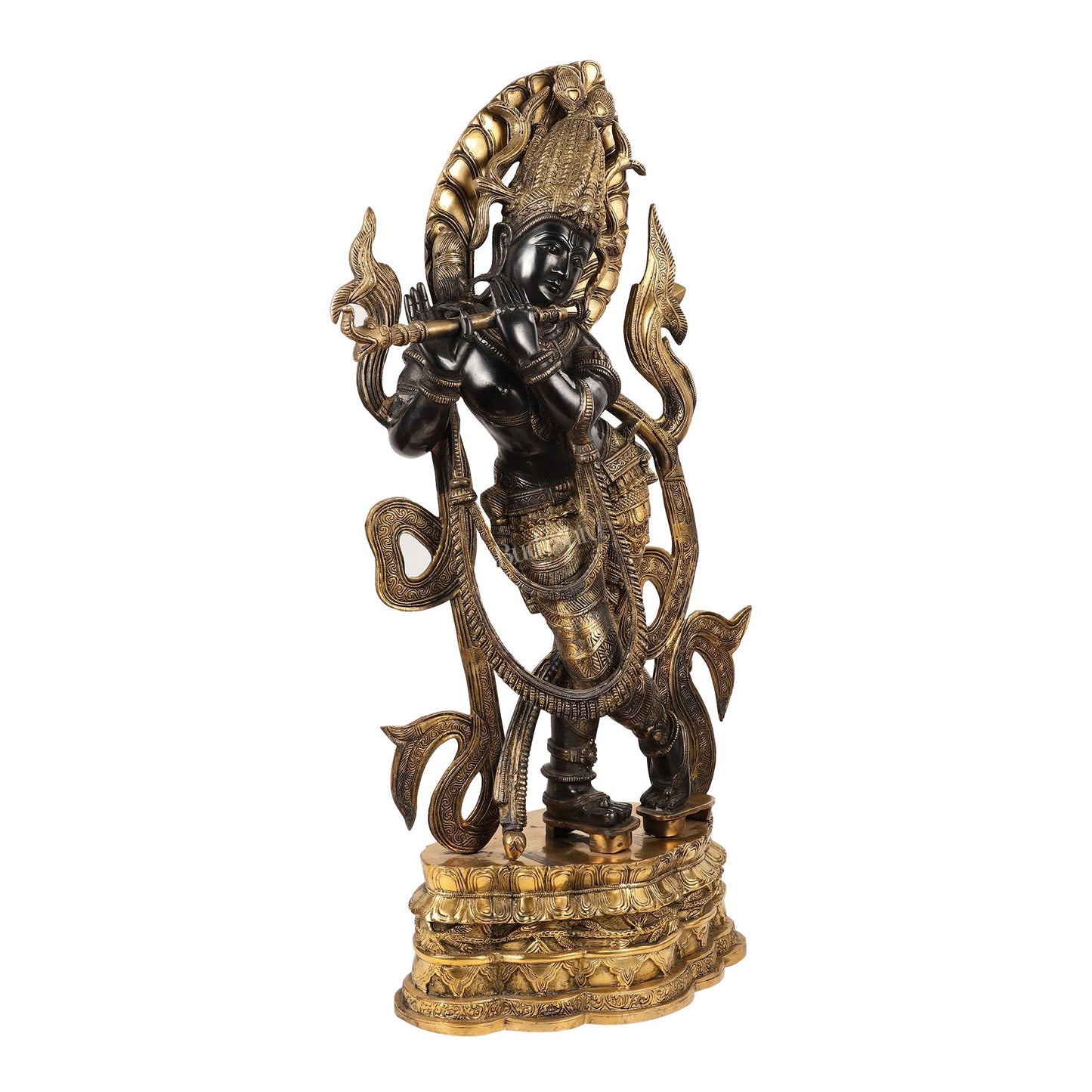 Brass Superfine Large Lord Krishna Statue - 35 inch