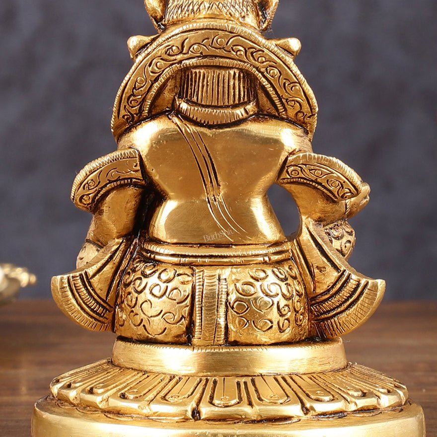 Brass Superfine Lord Kubera Idol - 4.5" Height