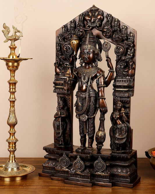 Brass Superfine Lord Vishnu Statue 29"