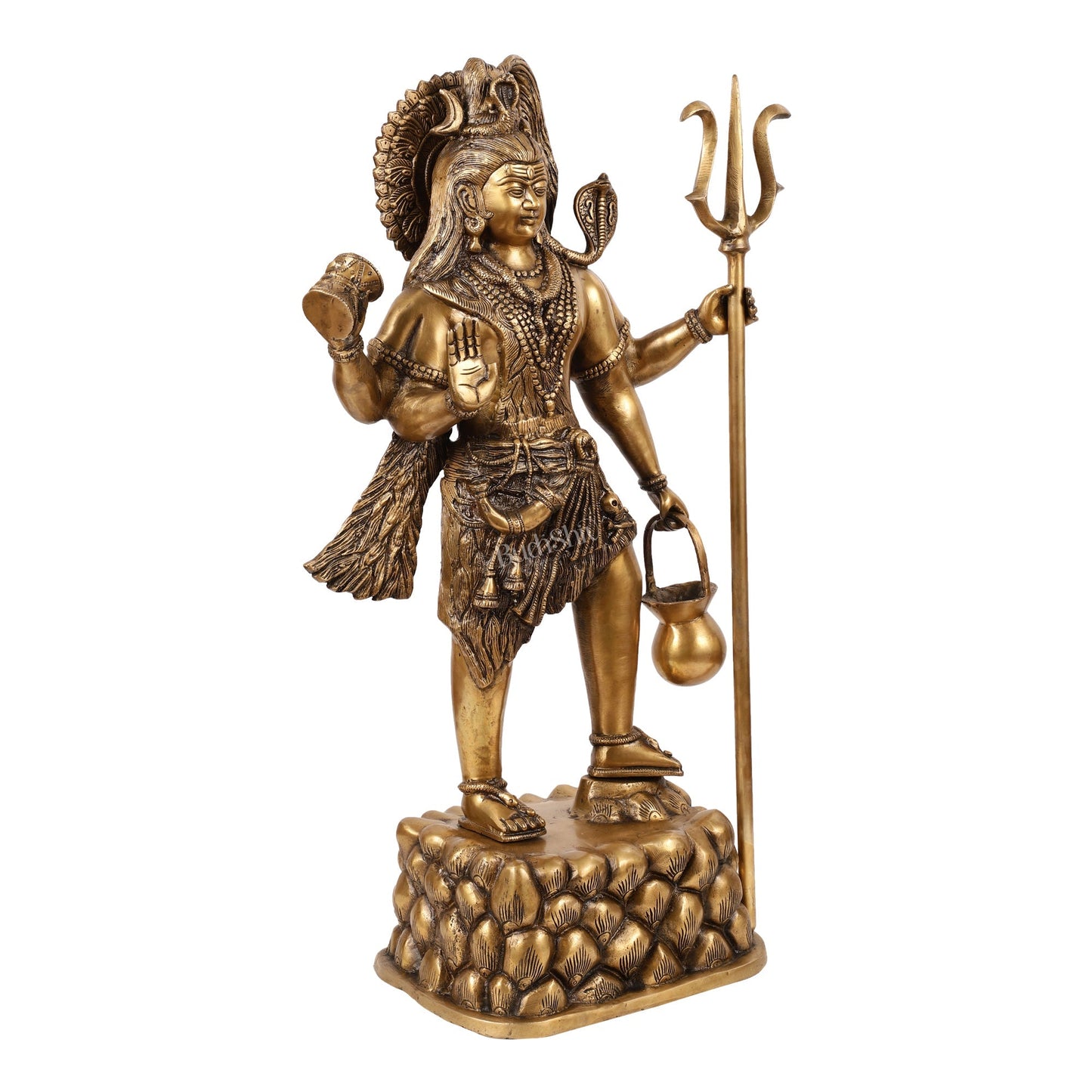 Brass Superfine Standing Lord Shiva Statue - 30 Inch
