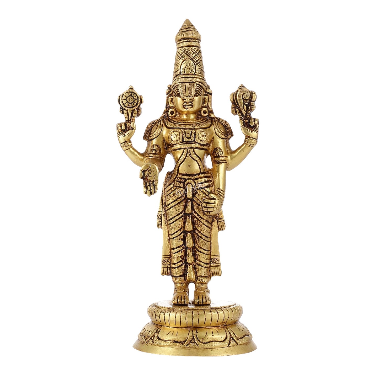Brass tirupati balaji idol lord Venkateshwara statue 11" superfine