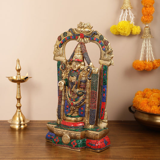 Brass Tirupati Balaji Lord Venkateshwara Swamy idol 20 inch