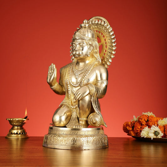 Brass Veer Hanuman Statue - 20 Inch