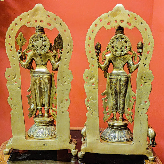 Brass Vishnu Lakshmi 16"