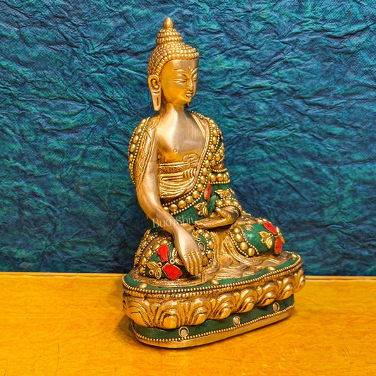 Buddha Brass idol Sakhyamuni 7.5"