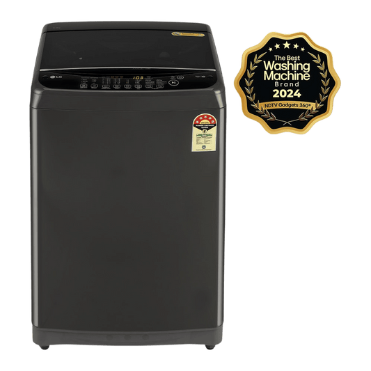 LG 8 kg 5 Star Inverter Fully Automatic Top Load Washing Machine (T80AJMB1Z.ABMQEIL, Stainless Steel Tub, Middle Black)
