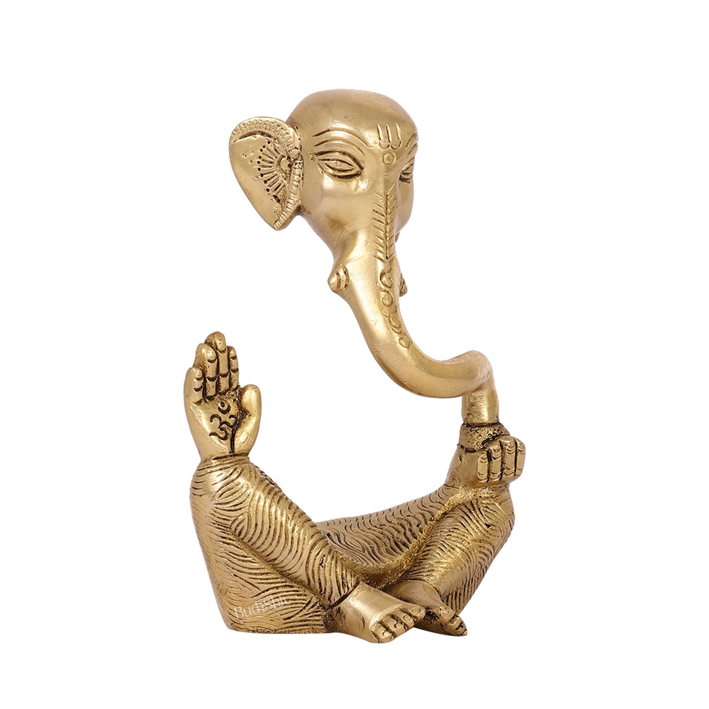 Contemporary Brass Modern Ganesha Idol | 6" Height | Artistic Expression