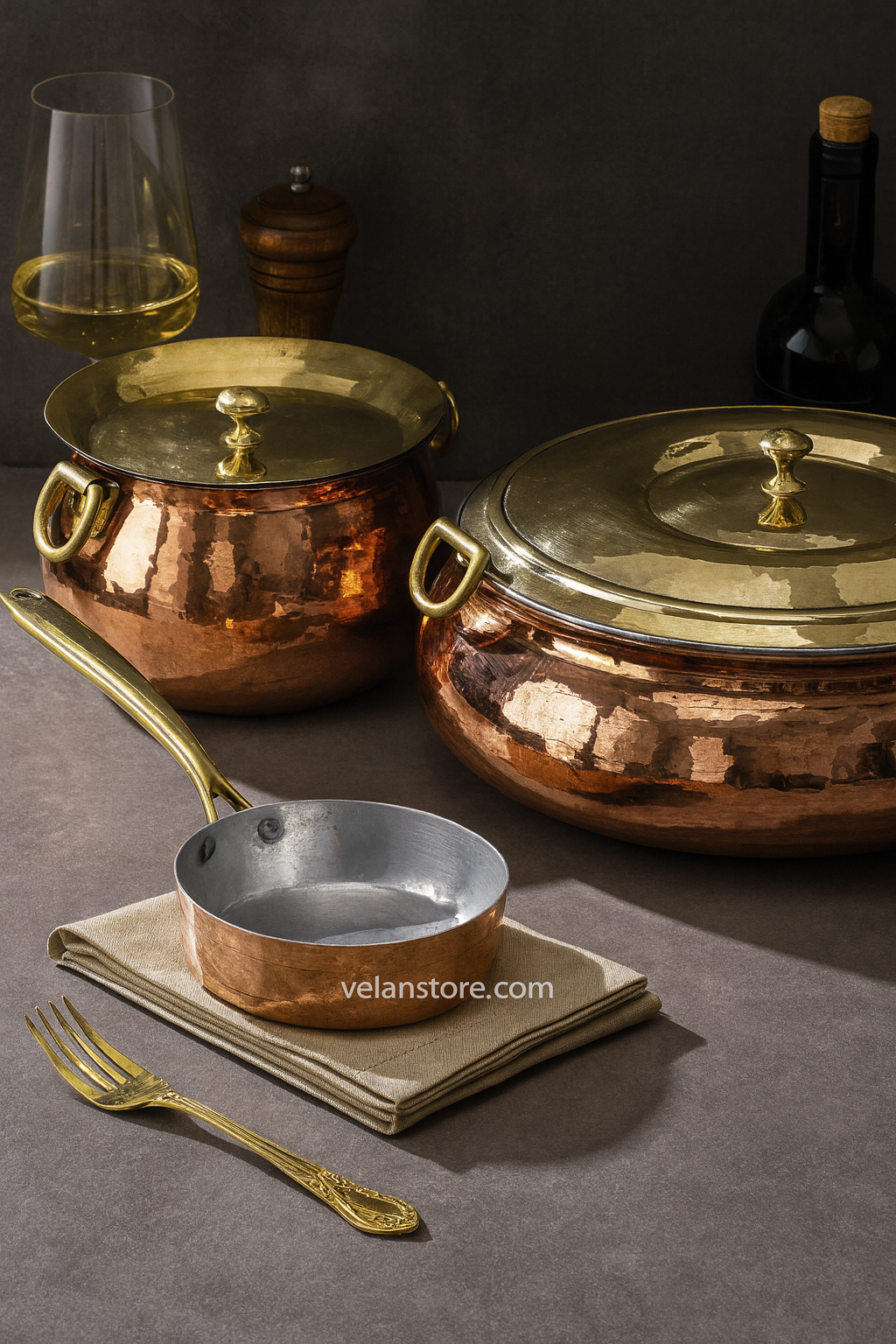 Copper Cookware Combo Set