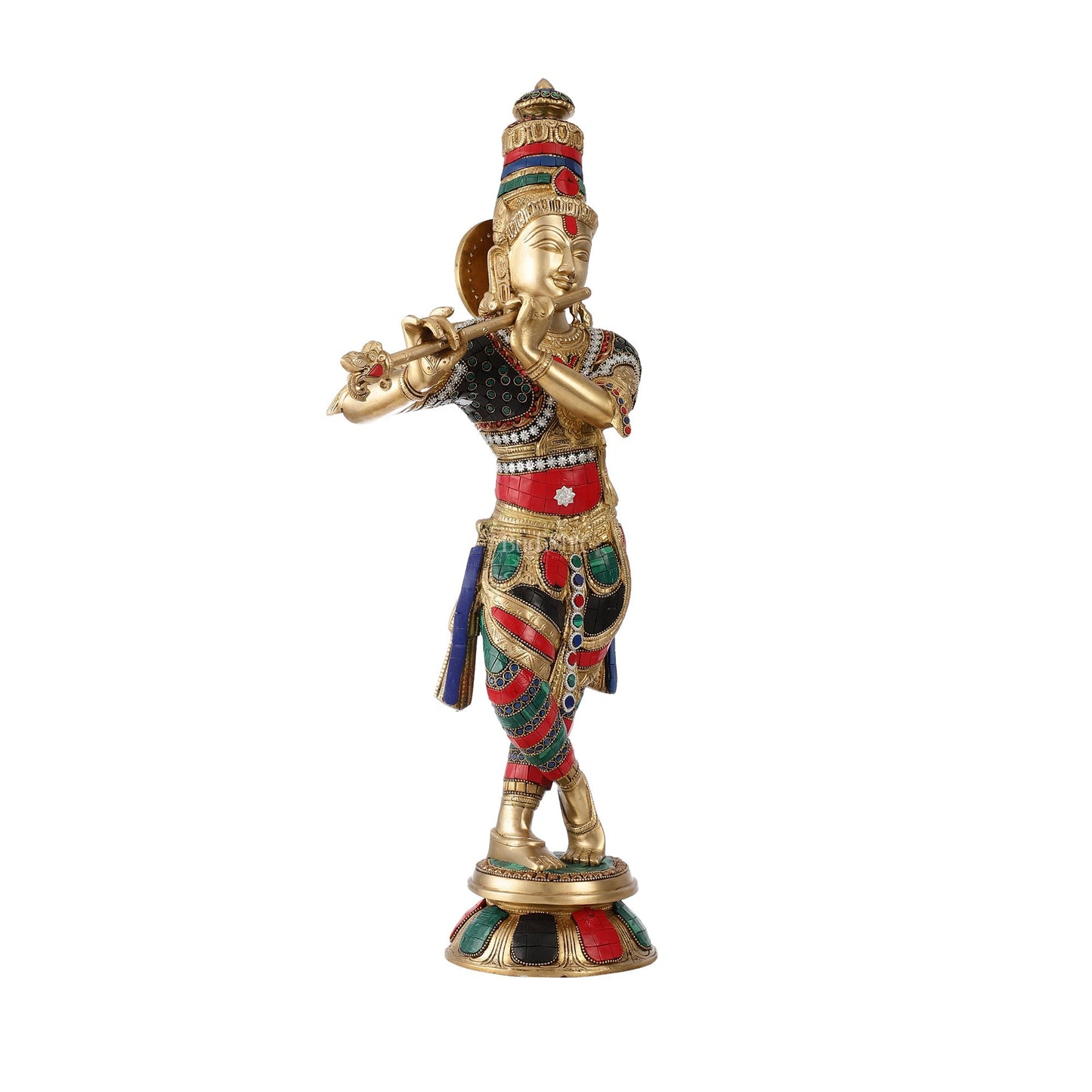 Divine brass Krishna Idol | Height 23 Inch