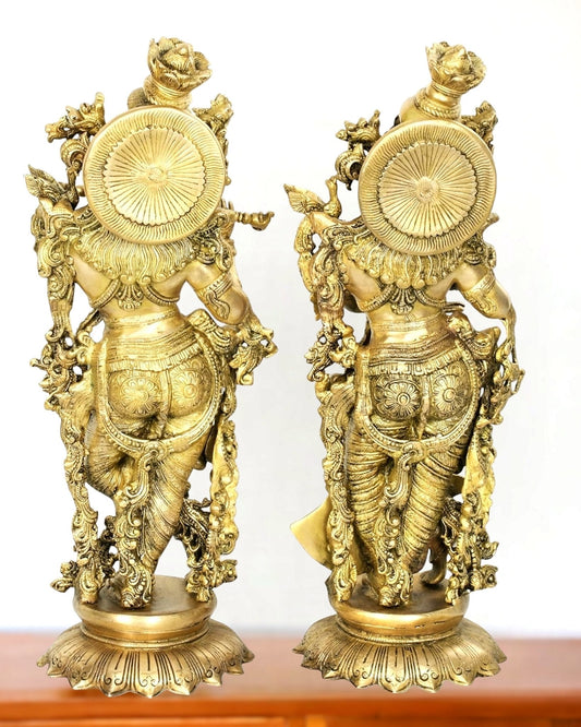 Divine Brass Radha Krishna Idols - 26 Inches