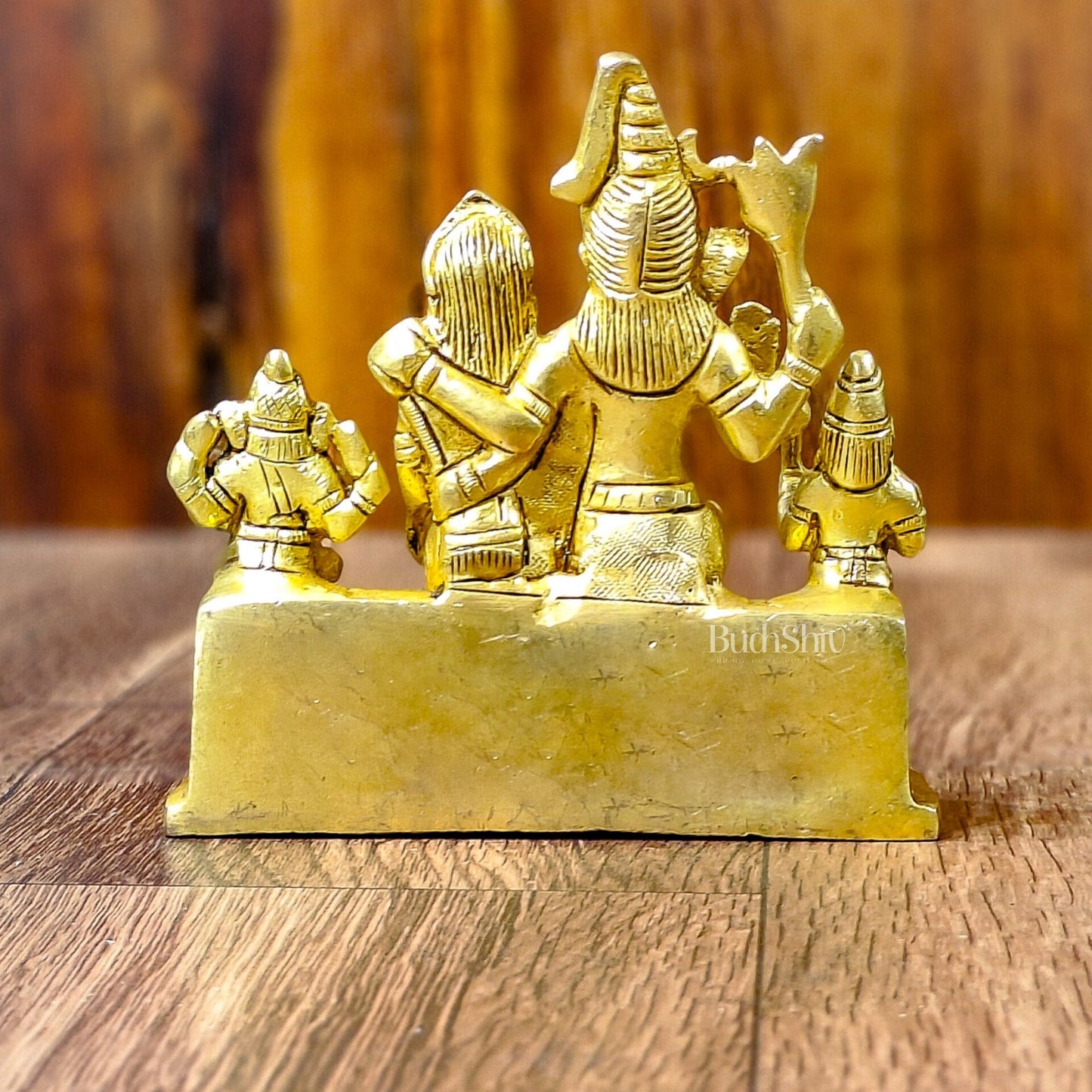 Divine Brass Shiv Parivar Statue 4"
