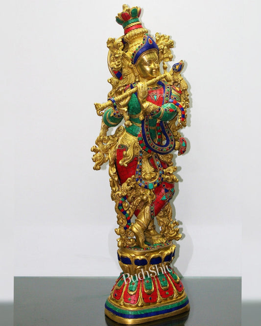 Divine Ever Smiling Lord Krishna Statue 29 inch