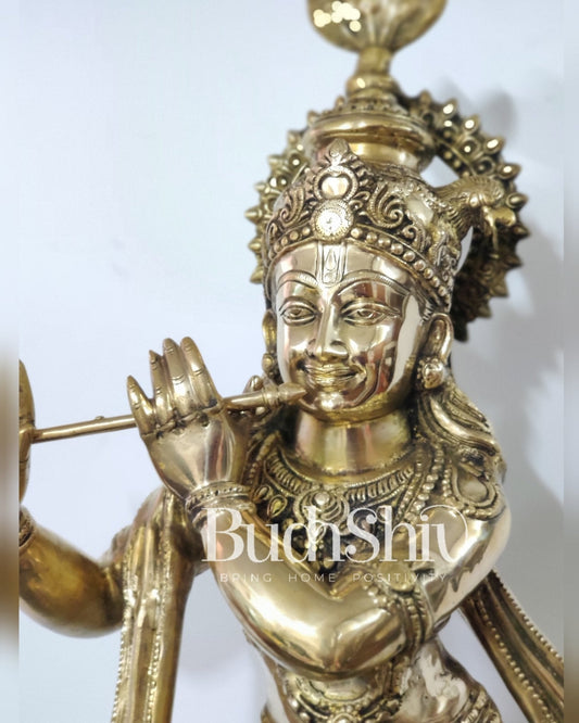 Divine Large Lord Krishna Statue - 36 inch