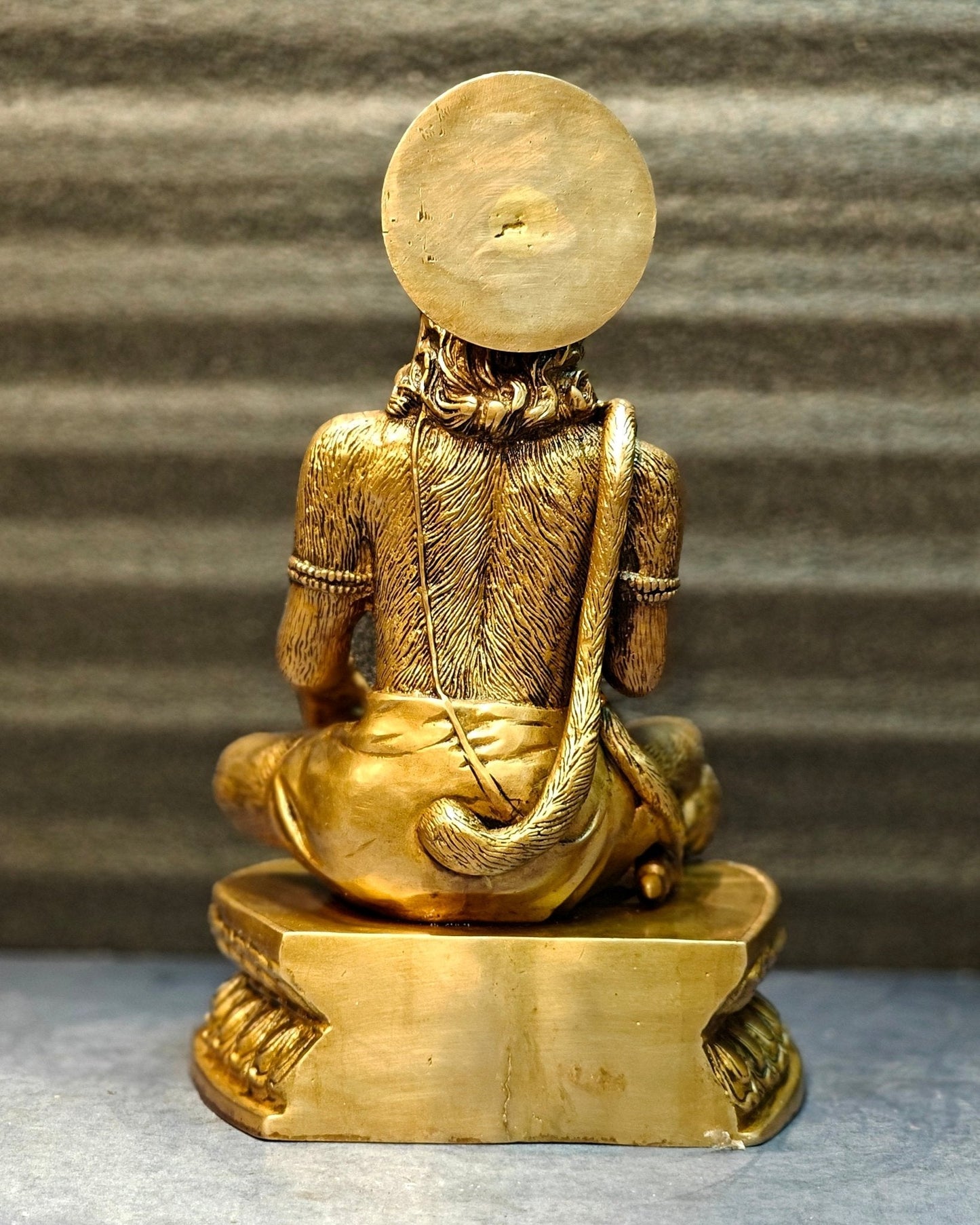 Divine Pure Brass Blessing Hanuman Idol - 14"