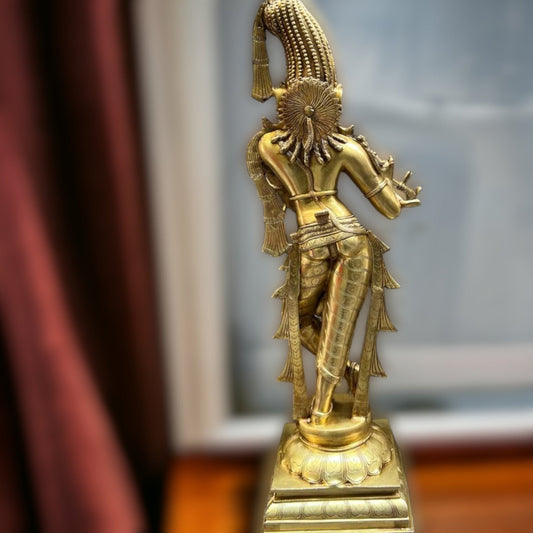 Divine Superfine brass Krishna Murlidhar Idol | 36 inch/ 3 feet