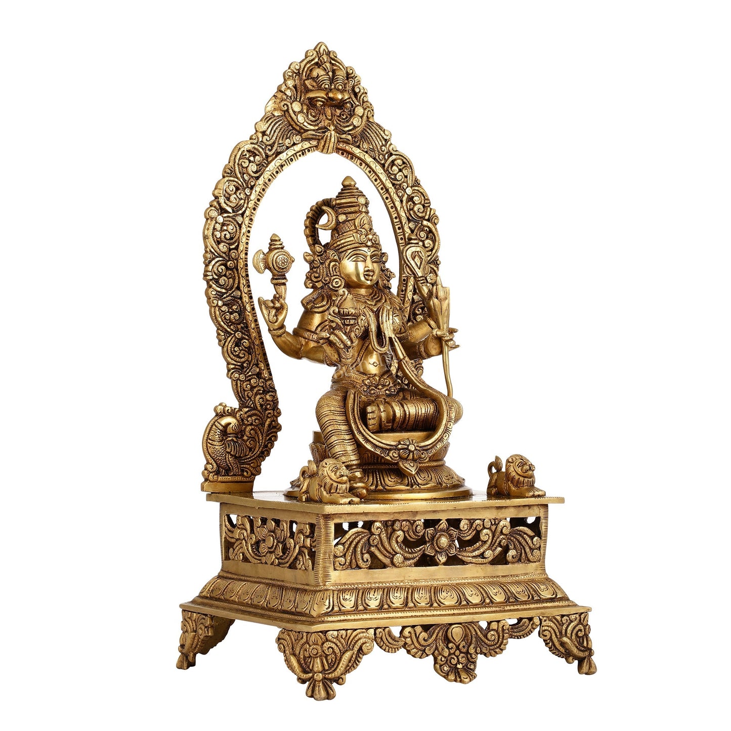 Elegant 20.5 Inch Brass Lalitha Devi Rajarajeshwari Kamakshmi Amman Idol
