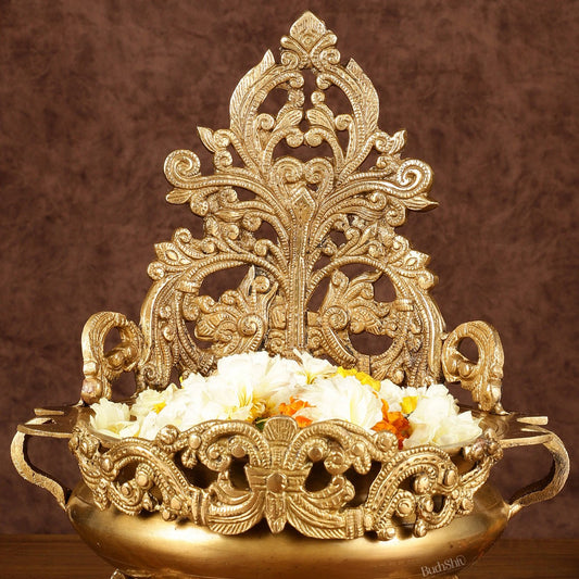 Elegant Brass Urli Bowl | Height: 12 inch