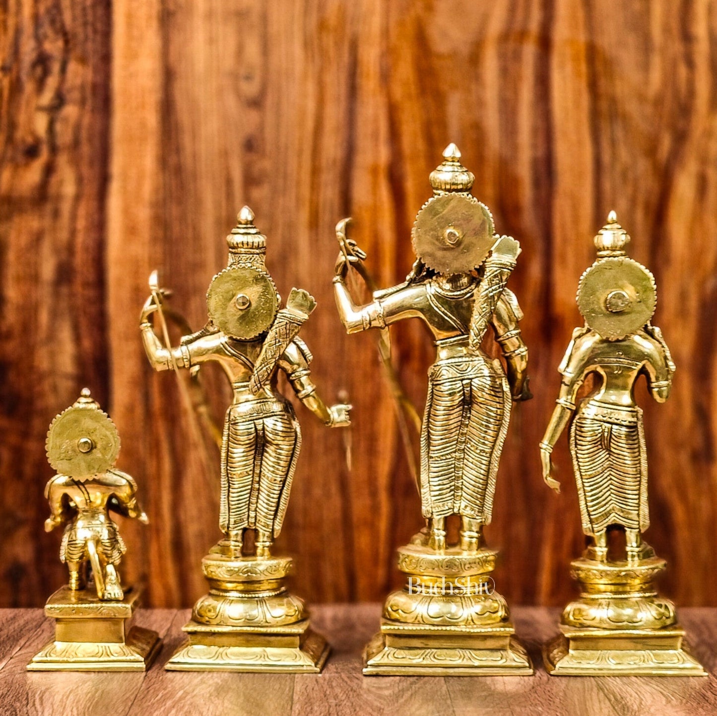 Exquisite 18-Inch Brass Ramdarbar Statues