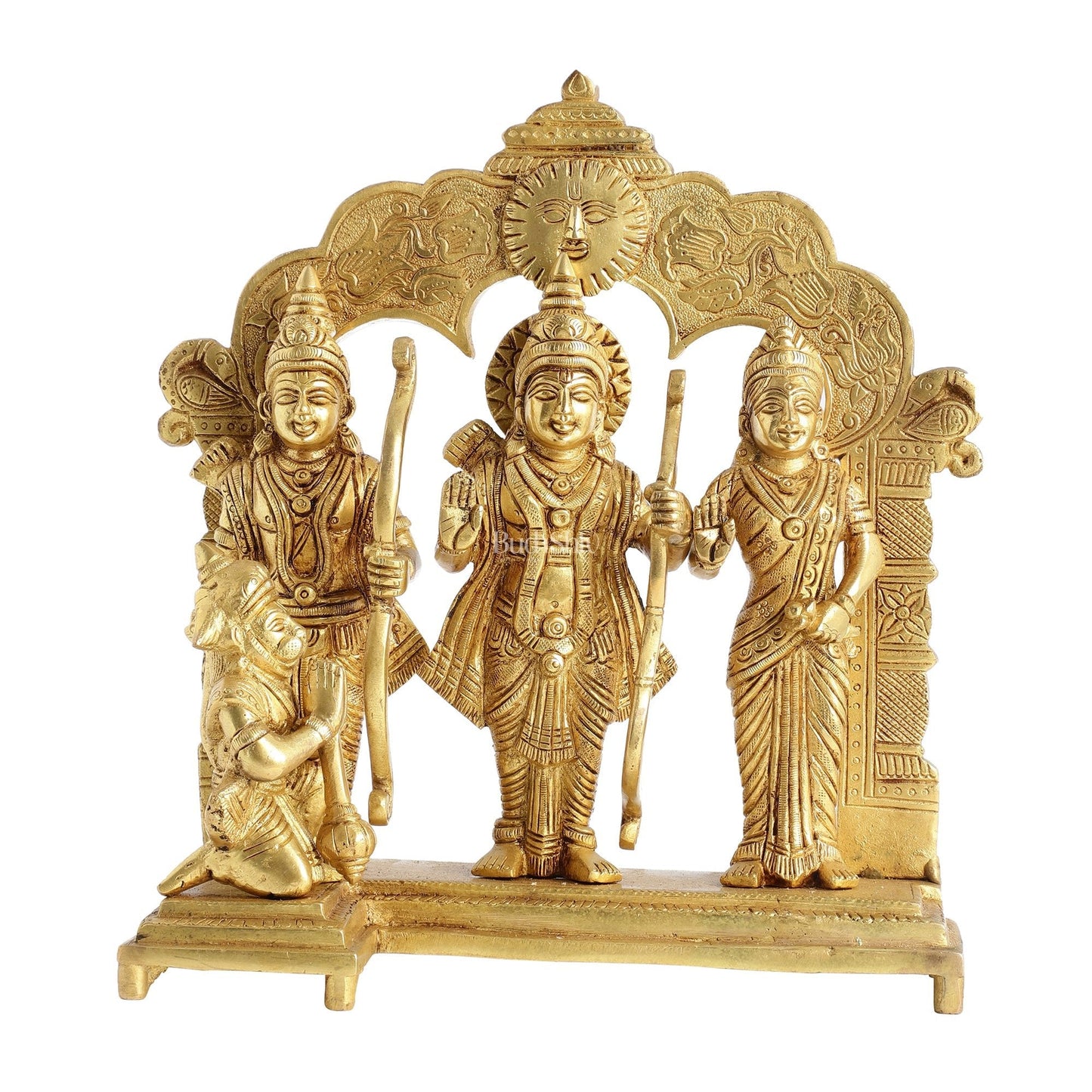 Exquisite 9.5 Inch Pure Superfine Brass Ramdarbar Idol