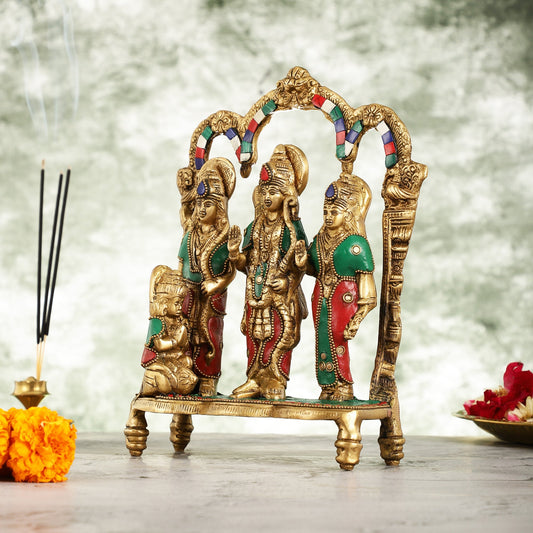 Exquisite Brass Ram Darbar idol 11 Inch