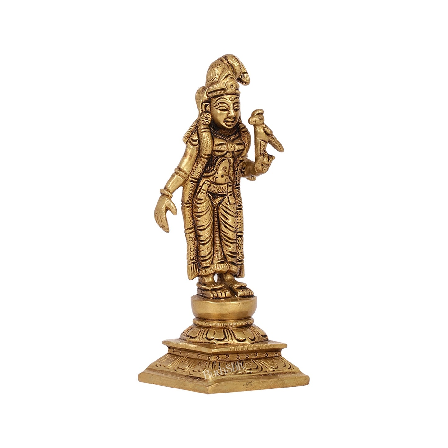 Exquisite Brass Superfine Goddess Andal/godadevi Statue | 6" Height |