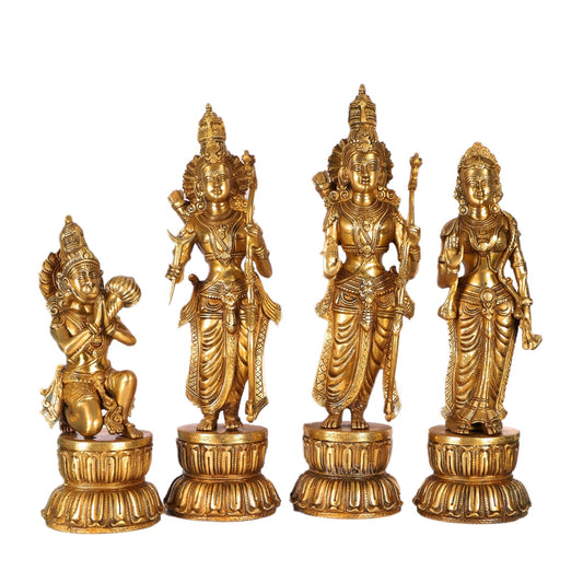 Exquisite Ram Darbar Set Superfine Brass idols 24"
