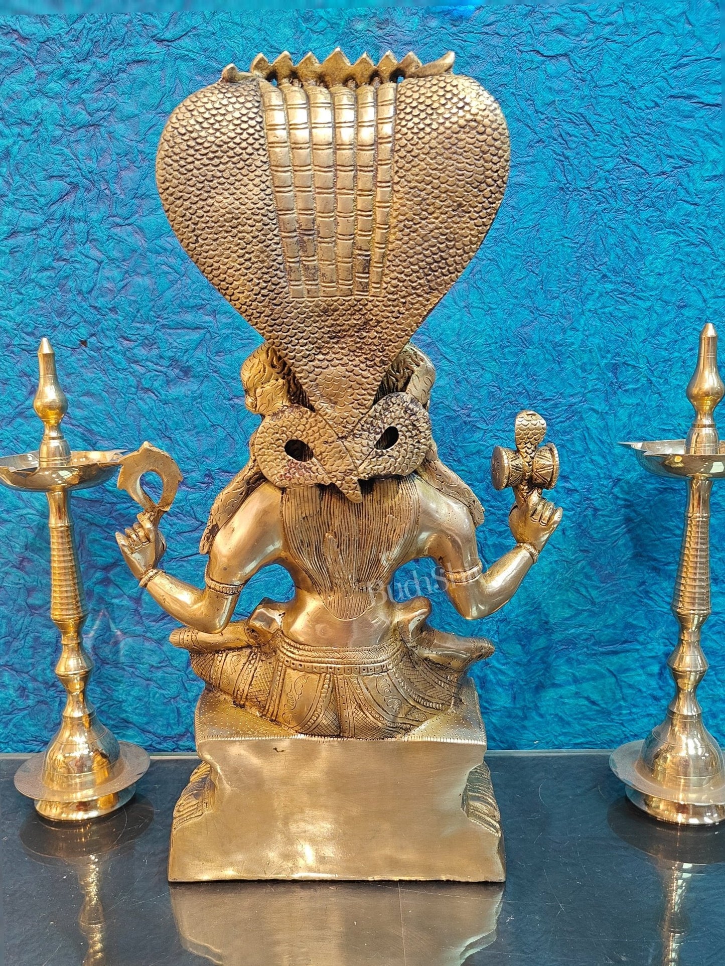 Finely Crafted Brass Goddess Mariamman Statue | Height 21 inches