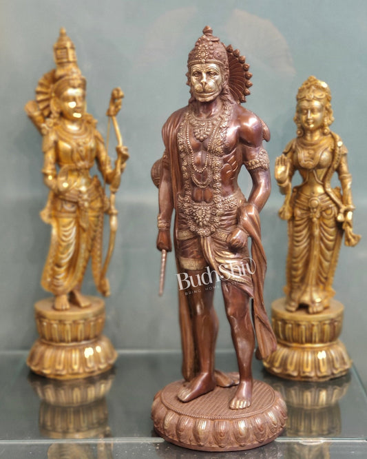 Finely Crafted Brass Statue of Lord Hanuman | Standing 24"tall