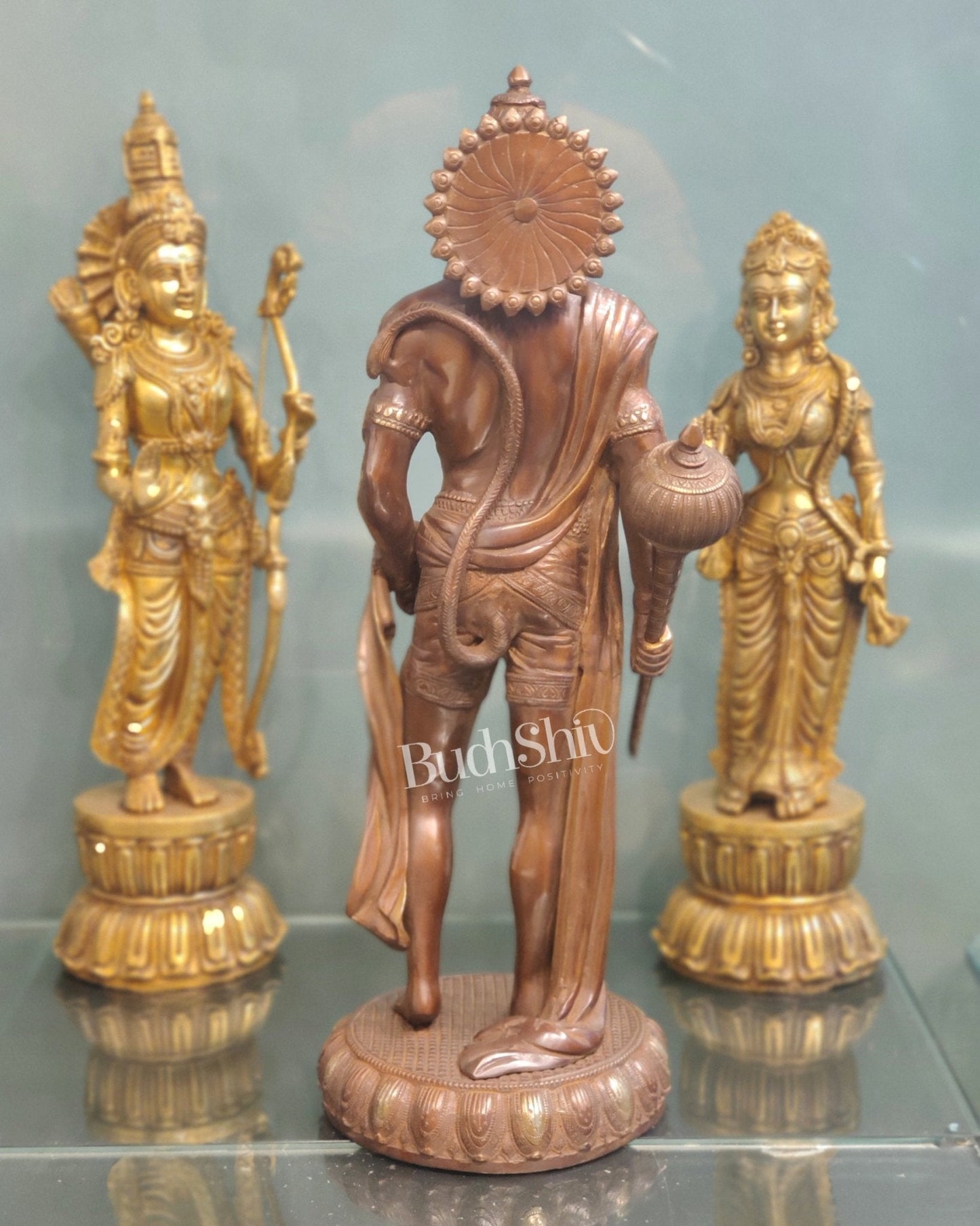 Finely Crafted Brass Statue of Lord Hanuman | Standing 24"tall