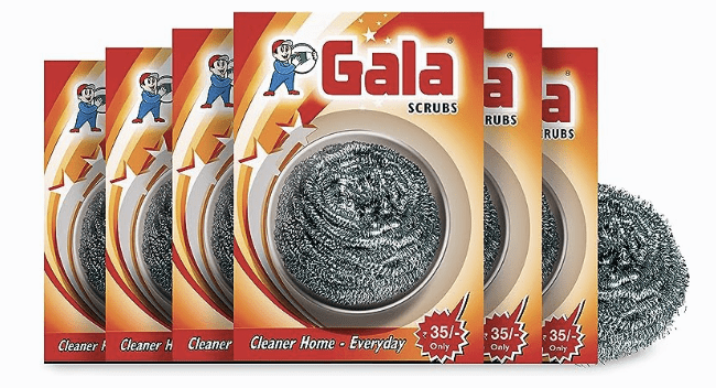 காலா ஸ்டீல் ஸ்க்ரப்பர் காம்போ செட் (6 பேக்)