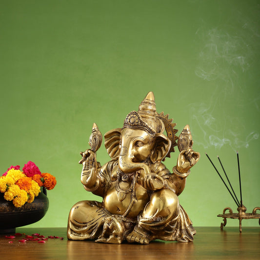 Ganapati Brass statue 13" Height