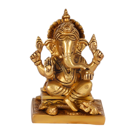 Ganesha Brass idol 5.5 inch