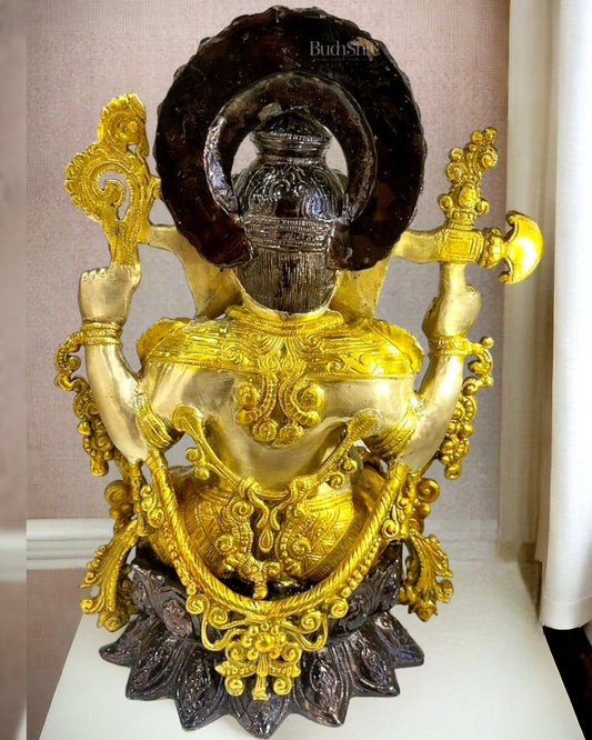 Ganesha Brass Idol Ganapati Brass Idol 16 inches